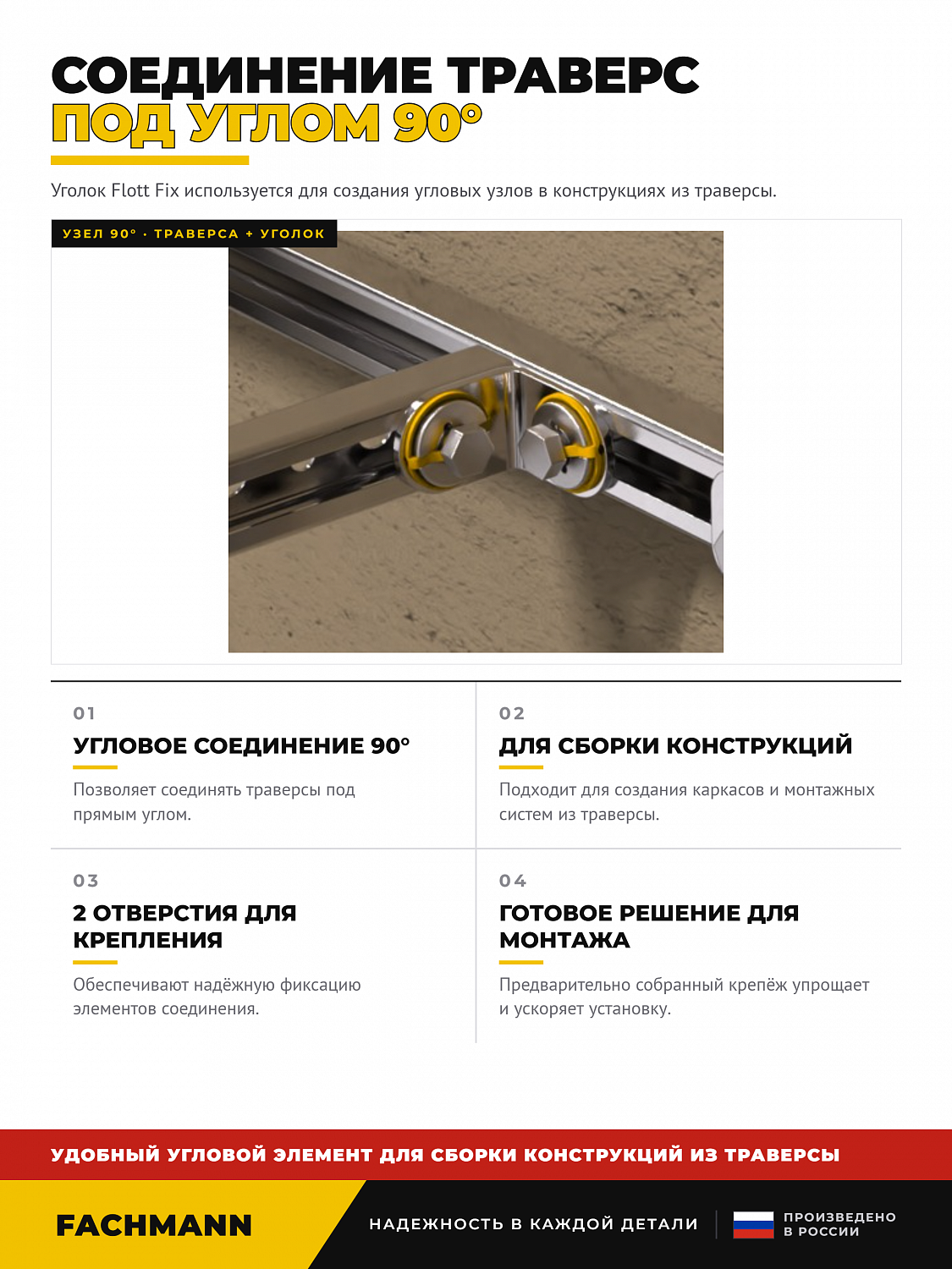 Уголок TR-90-2-3 быстрый монтаж/ Flott Fix